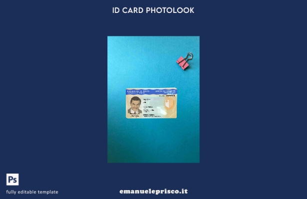 modello FRONTALE con photolook ID Malta in stile verificato